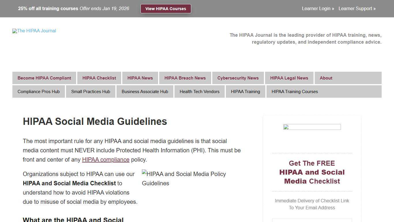 HIPAA Social Media Guidelines - Updated for 2026