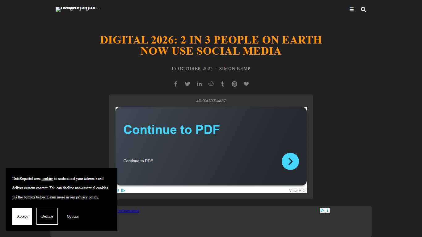 Digital 2026: 2 in 3 people on Earth now use social media — DataReportal – Global Digital Insights